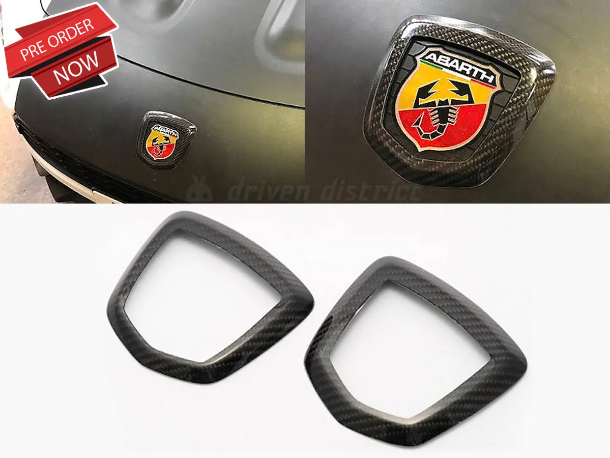 Three Hundred Abarth 124 Spider Carbon Fiber Emblem Covers 1