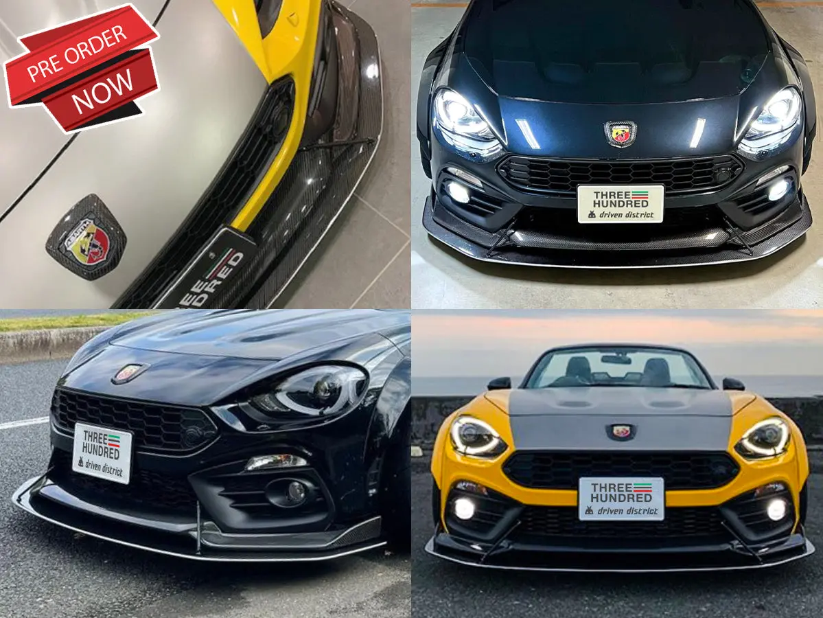 Three Hundred Abarth 124 Spider Carbon Fiber Front Splitter 1