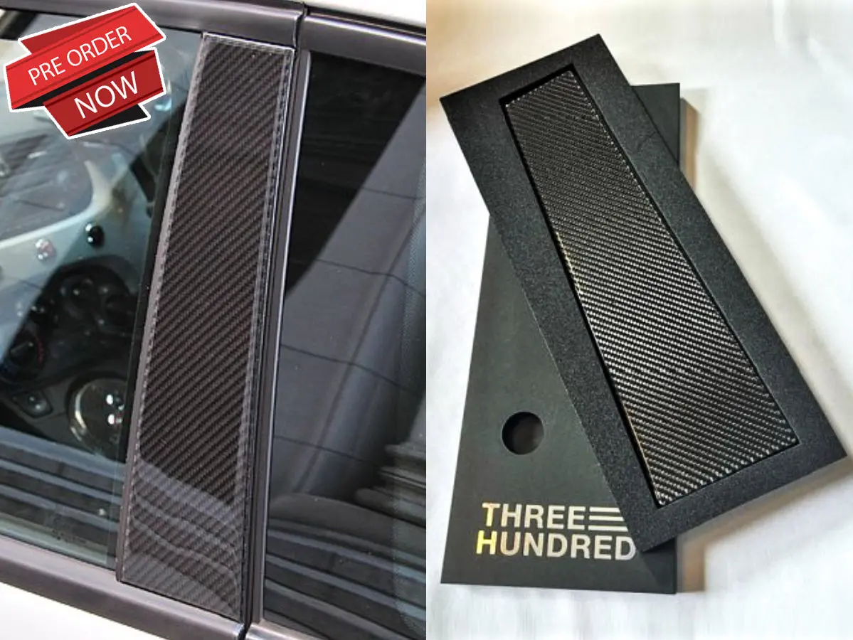Three Hundred Abarth 500 Carbon Fiber B Pillar Cover 1