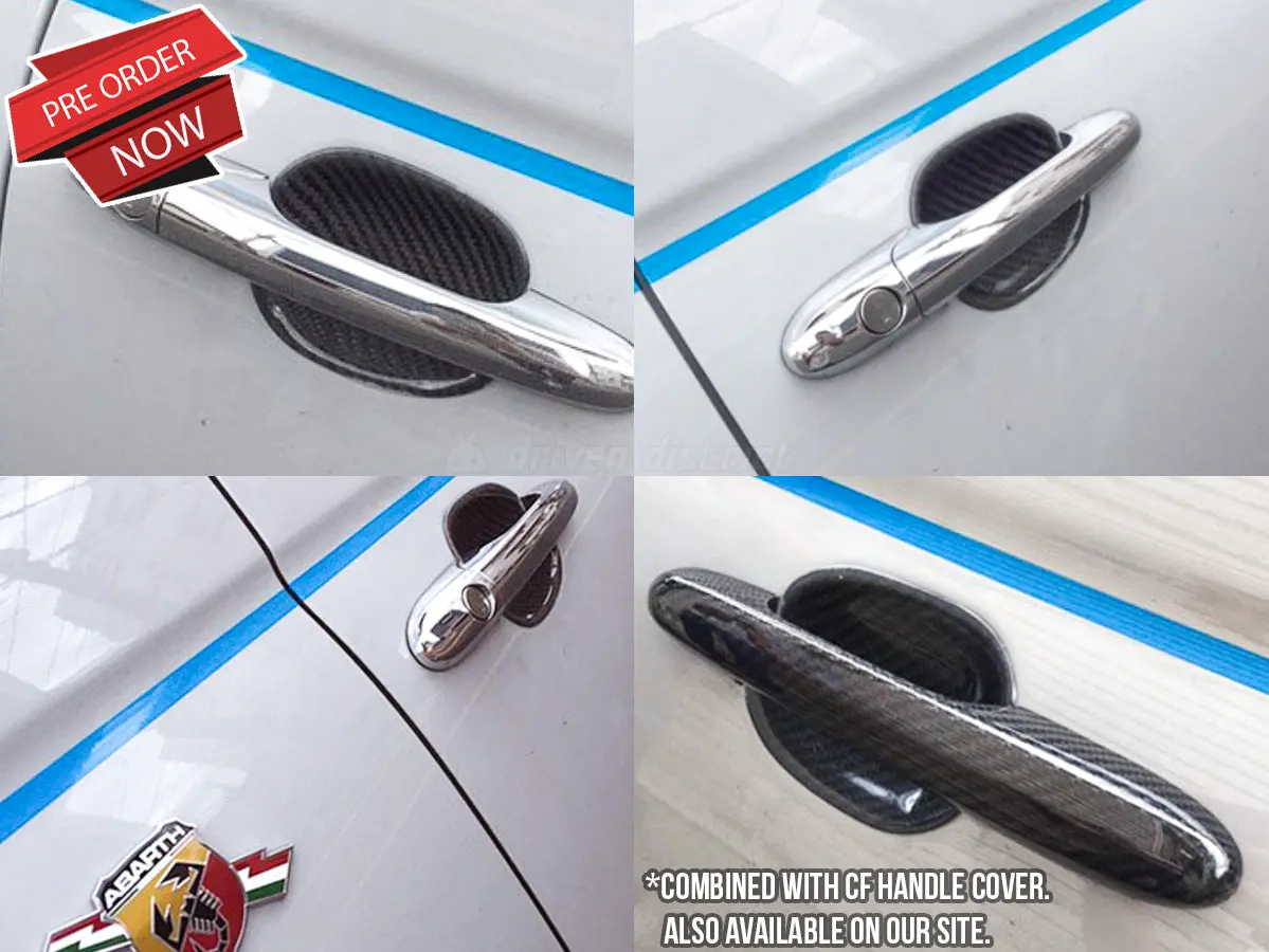Three Hundred Abarth 500 Carbon Fiber Door Panel Cover 1