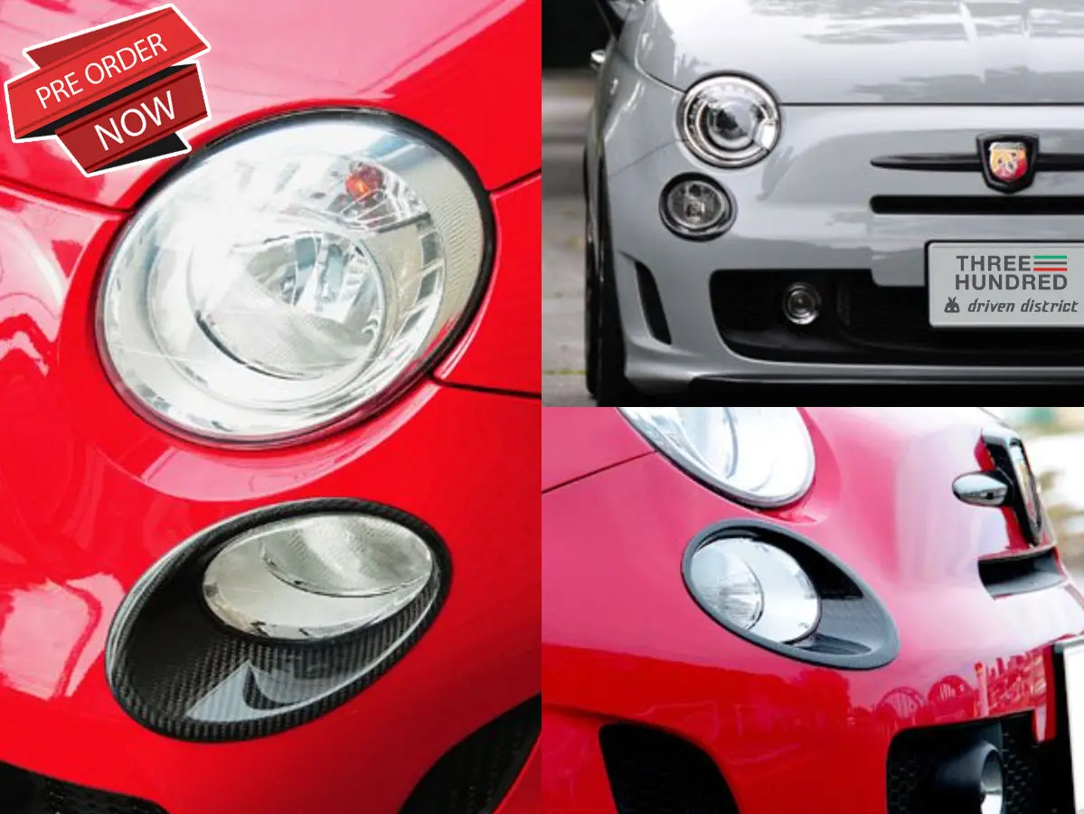 Three Hundred Abarth 500 Carbon Fiber Drl Turn Signal Cover 1