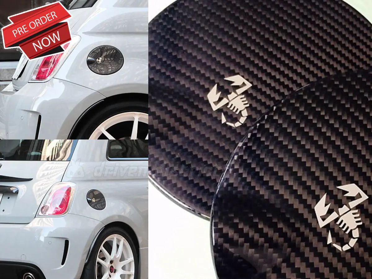 Three Hundred Abarth 500 Carbon Fiber Fuel Lid Replacement 1