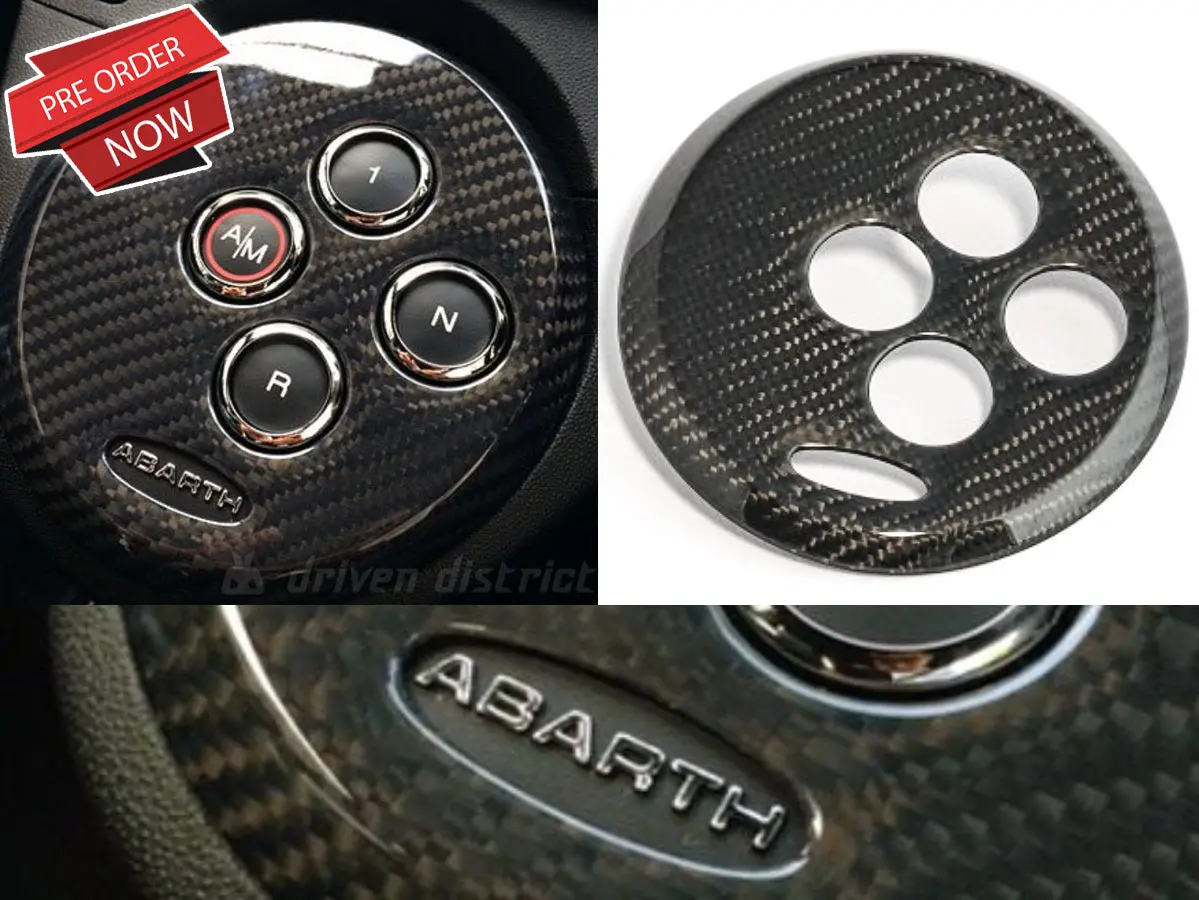 Three Hundred Abarth 500 Carbon Fiber Auto Gear Shift Cover 1