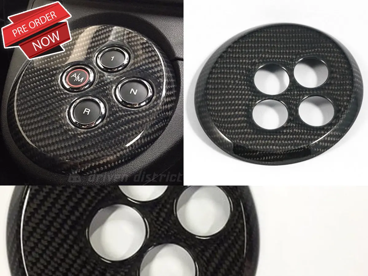 Three Hundred Abarth 500 Carbon Fiber Auto Gear Shift Cover 2