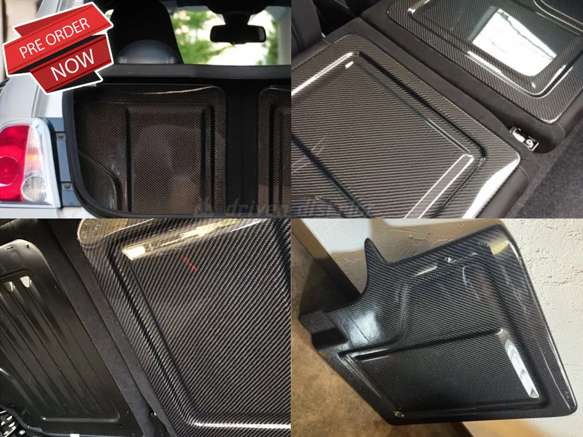Three Hundred Abarth 500 Carbon Fiber Back Seat Covers 1