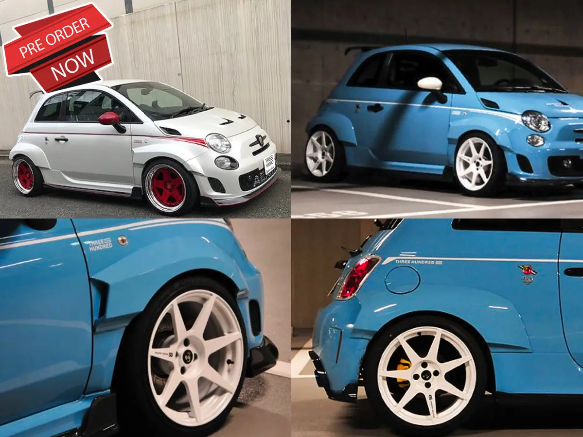 Three Hundred Abarth 500 Wide Body Fender Flare Kit 1