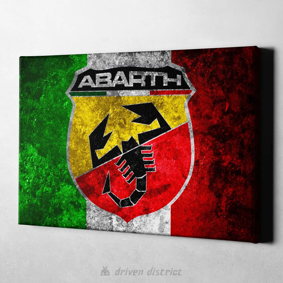 Abarth Italian Flag Canvas Wall Art 1