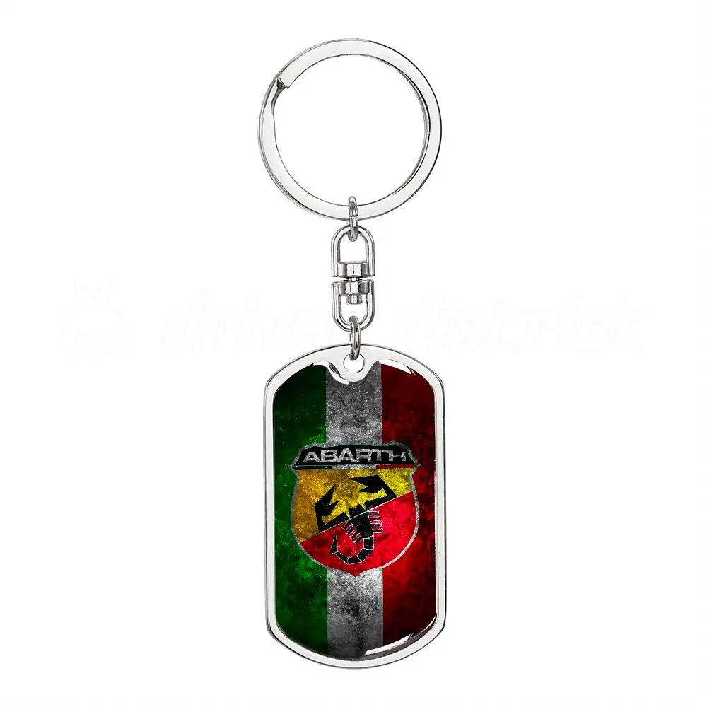 Abarth Italian Flag Keychain 1