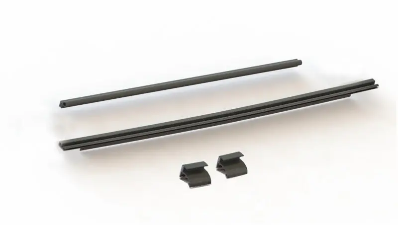 Rampage 2007-2018 Jeep Wrangler(Jk) Tailgate Tonneau Bar Kit - Black 1