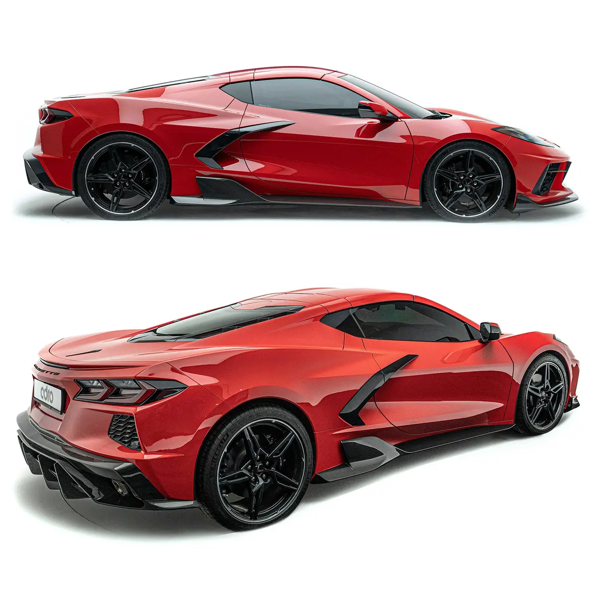Corvette C8 Prepreg Carbon Fiber Side Skirts - Adro 1