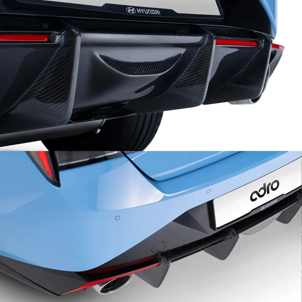 Hyundai Elantra N Carbon Fiber Rear Diffuser - Adro 2