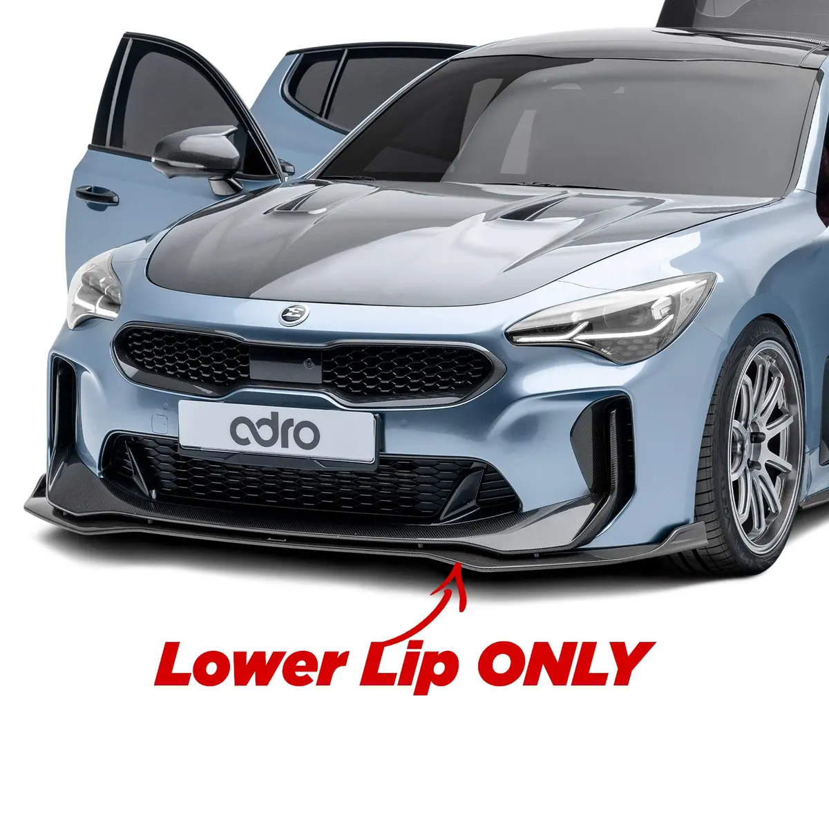 Kia Stinger Carbon Fiber Front Lip V2 - Adro 3