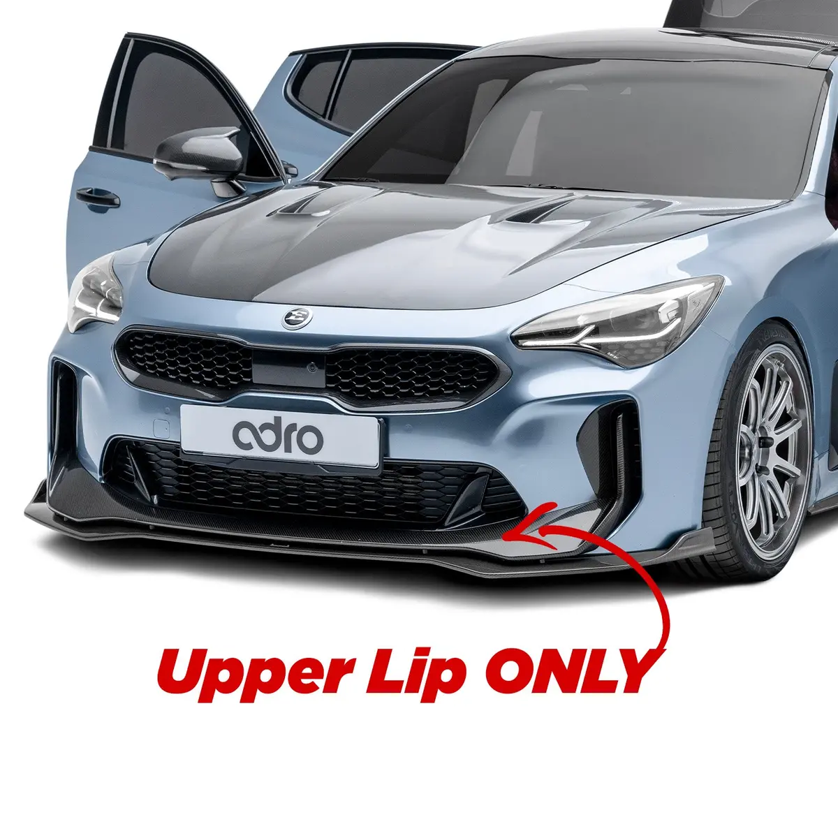 Kia Stinger Carbon Fiber Front Lip V2 - Adro 2