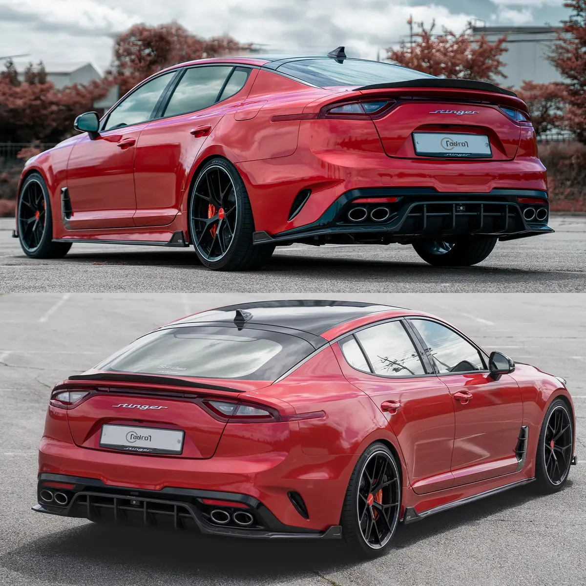 Kia Stinger Carbon Fiber Rear Diffuser V2 - Adro 1