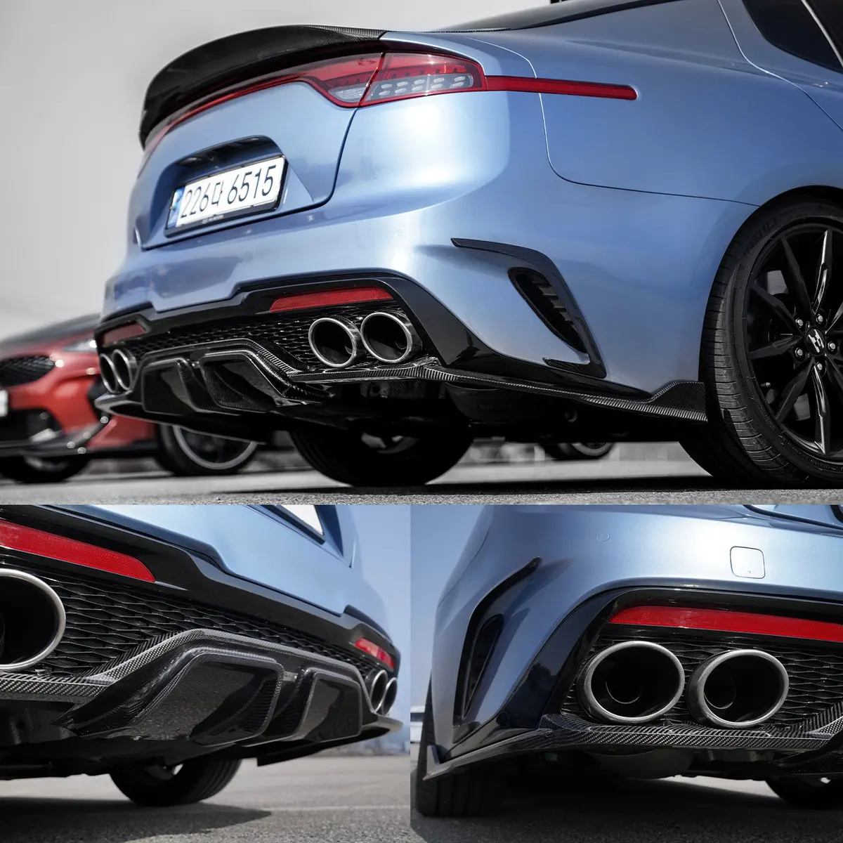 Kia Stinger Carbon Fiber Rear Diffuser V3 - Adro 1