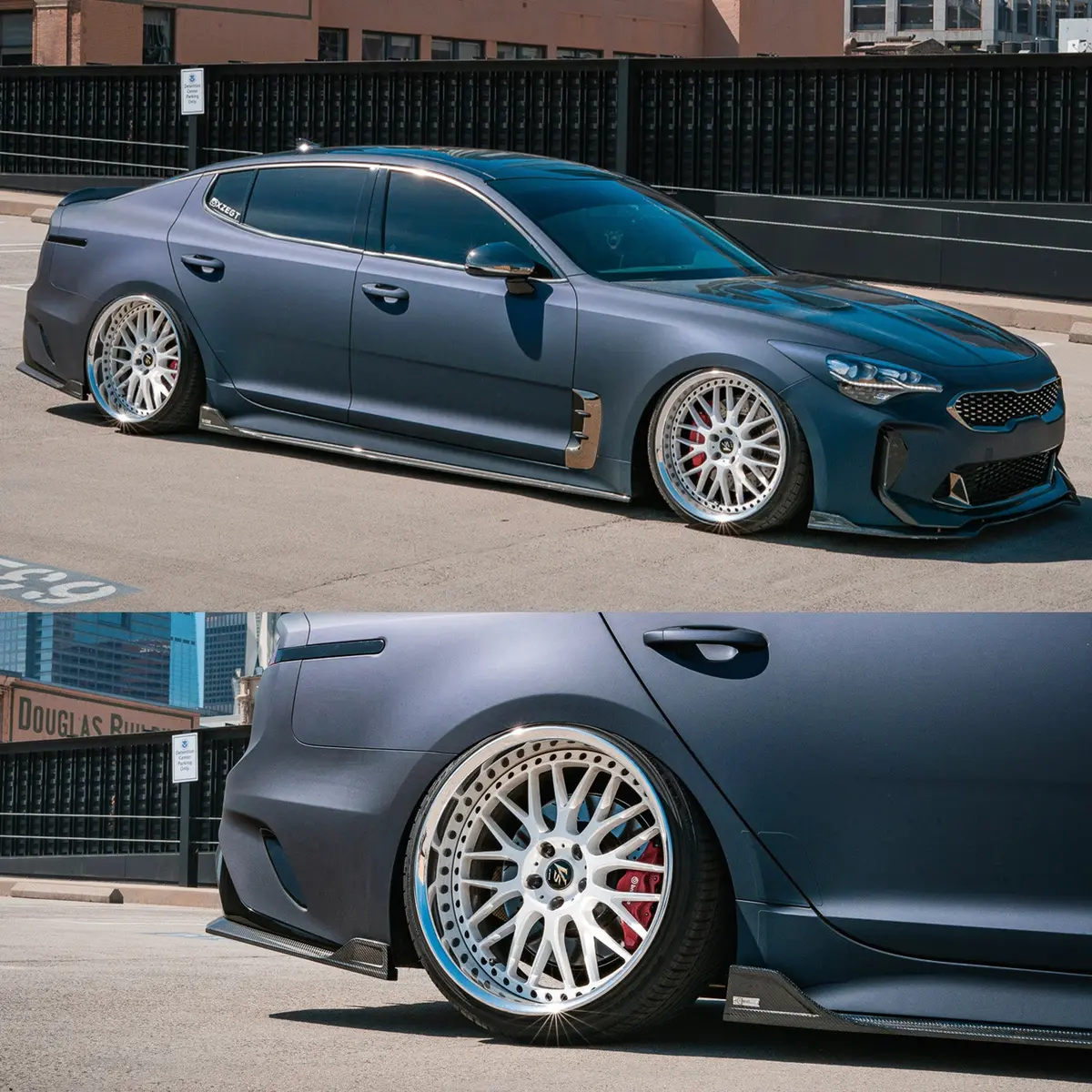Kia Stinger Carbon Fiber Side Skirts V2 - Adro 1