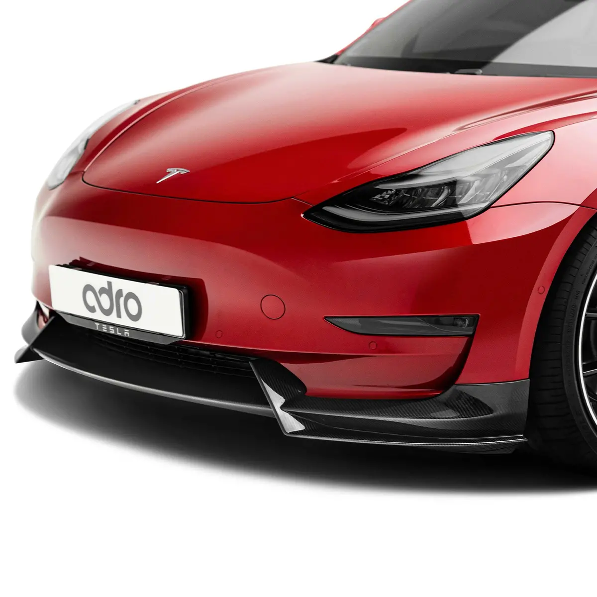 Tesla Model 3 Prepreg Carbon Fiber Front Lip - Adro 1