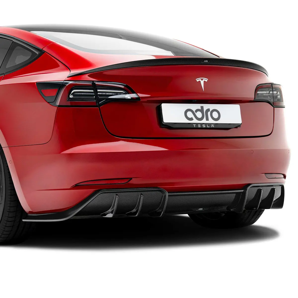 Tesla Model 3 Prepreg Carbon Fiber Rear Diffuser - Adro 2