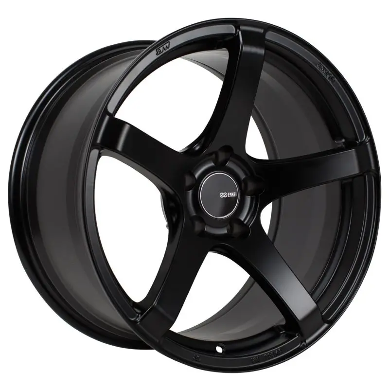 Enkei Kojin 18X9.5 35Mm Offset 5X120 Bolt Pattern 72.6Mm Bore Dia Matte Black Wheel 1