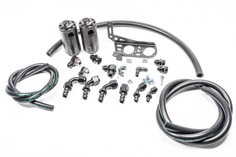 Radium Engineering Dual Catch Can Kit Gallardo Lp Fluid Lock 1