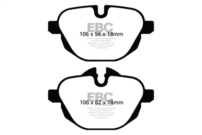 Ebc 11+ Bmw X3 2.0 Turbo (F25) Ultimax2 Rear Brake Pads 1