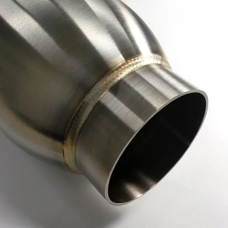 Stainless Bros 3.5In Round Body X 12.0In Length 2.50In Inlet/Outlet Bullet Resonator 1
