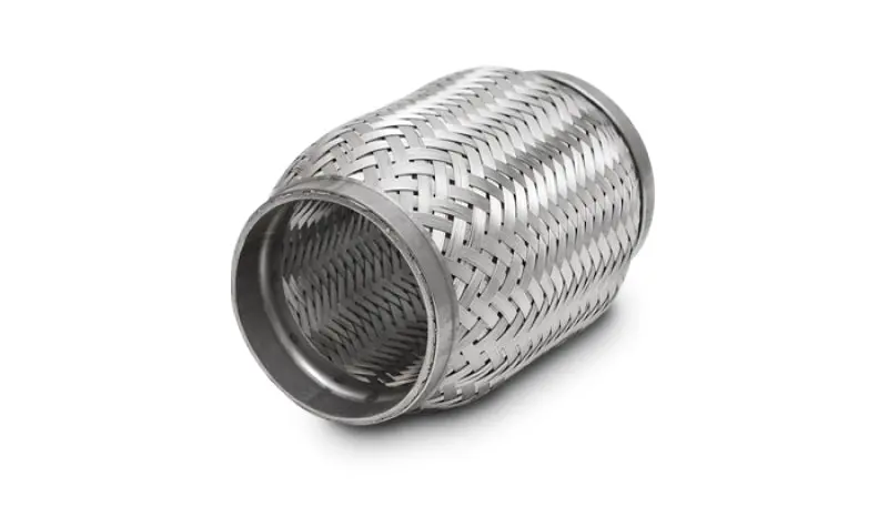 Vibrant Ss Flex Coupling With Inner Braid Liner 2In Inlet/Outlet X 8In Flex Length 2