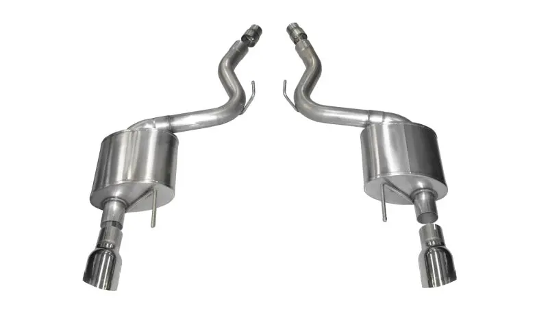 Corsa 2015-2017 Ford Mustang Gt 5.0 3In Axle Back Exhaust Polish Dual 4.5In Tip Sport 1