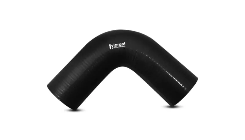 Vibrant 4 Ply Reinforced Silicone Elbow Connector - 3In I.D. - 90 Deg. Elbow (Black) 2