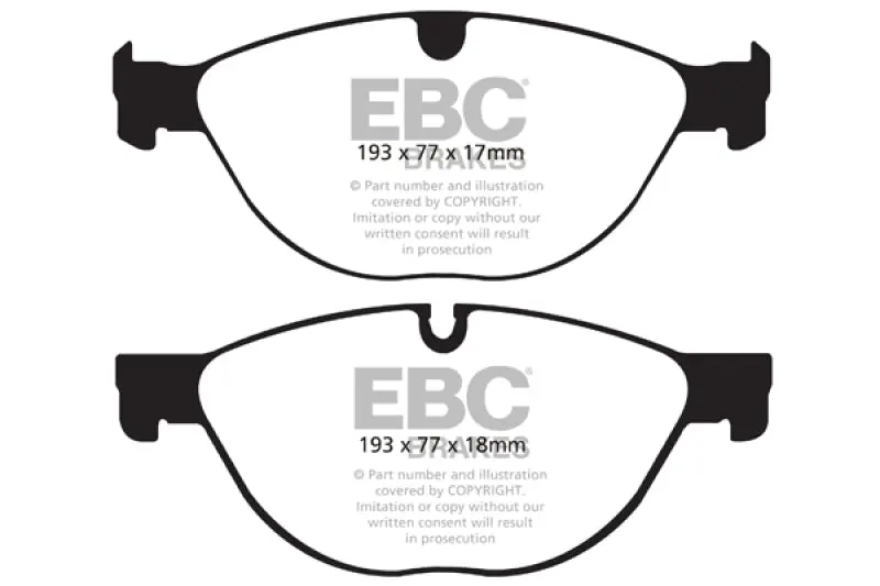 Ebc 10-15 Jaguar Xf 5.0 Supercharged (470) Yellowstuff Front Brake Pads 2