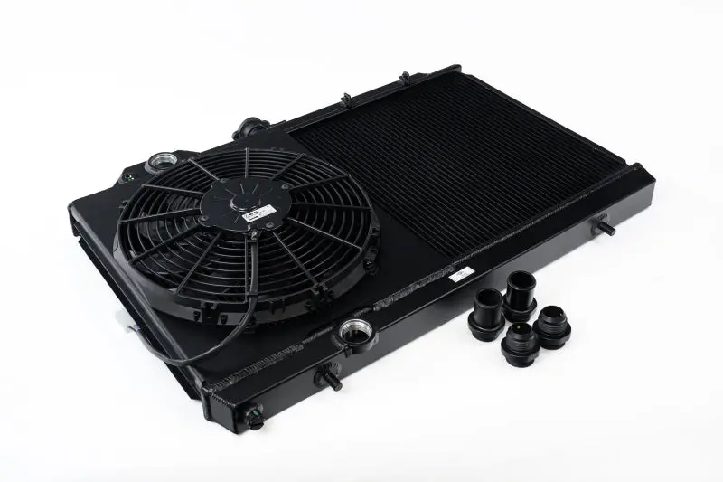Csf 01-07 Mitsubishi Evo 7/8/9 Full-Slim Radiator W/12In Fan &Amp; Shroud/-16An - Black 2