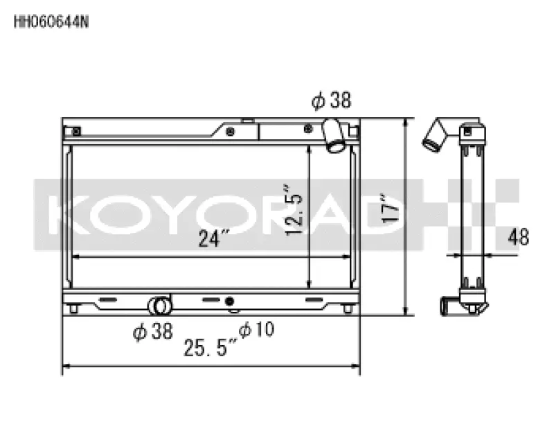 Koyo 93-95 Mazda Rx-7 1.3L Turbo N-Flo (Dual Pass) Radiator 1