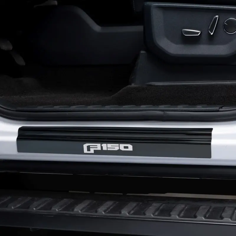 Putco 15-20 Ford F-150 - Supercrew W/ F-150 Etching (4Pcs) Black Platinum Door Sills 1