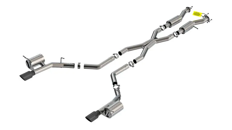 Borla 2021+ Dodge Durango Srt Hellcat 6.2L V8 Awd Atak Cat-Back Exhaust System - Black Chrome Tips 1