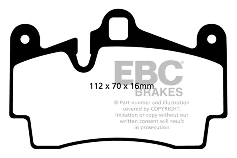 Ebc 11-15 Audi Q7 3.0 Supercharged Ultimax2 Rear Brake Pads 2