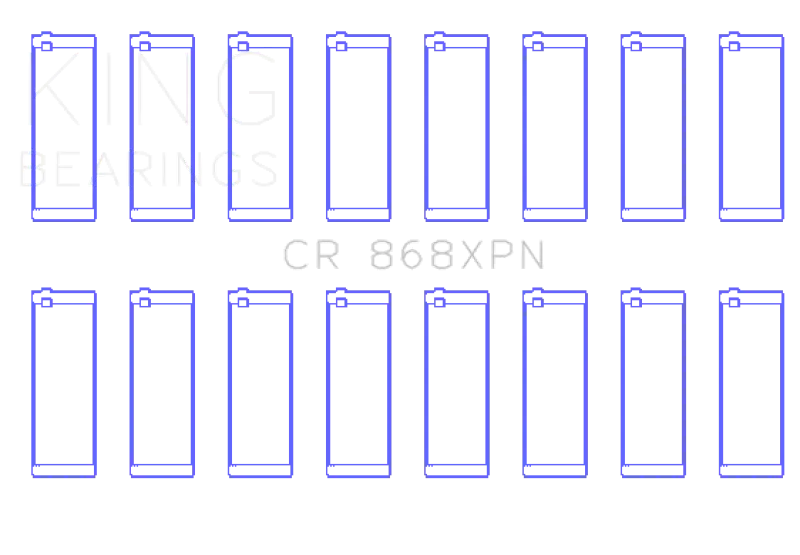 King Engine Bearings Ford Prod V8 4.6L/5.4L Performance Rod Bearing Set - Size +0.25Mm 1