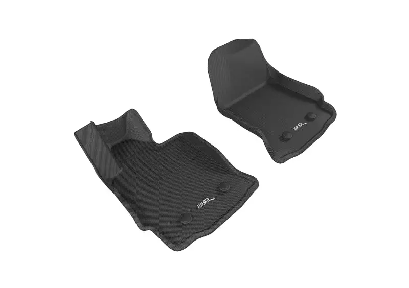 3D Maxpider 2015-2019 Chevrolet Corvette Kagu 1St Row Floormat - Black 1