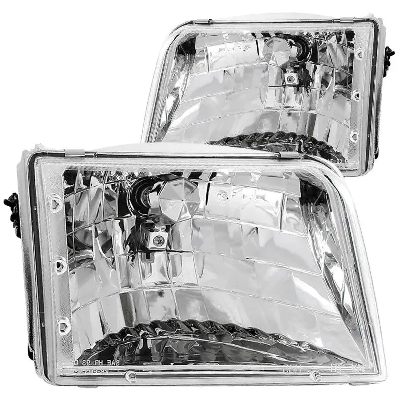Anzo 1993-1997 Ford Ranger Crystal Headlights Chrome 2