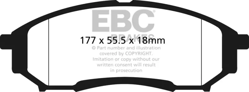 Ebc 05-07 Ford F250 (Inc Super Duty) 5.4 (2Wd) Extra Duty Rear Brake Pads 2