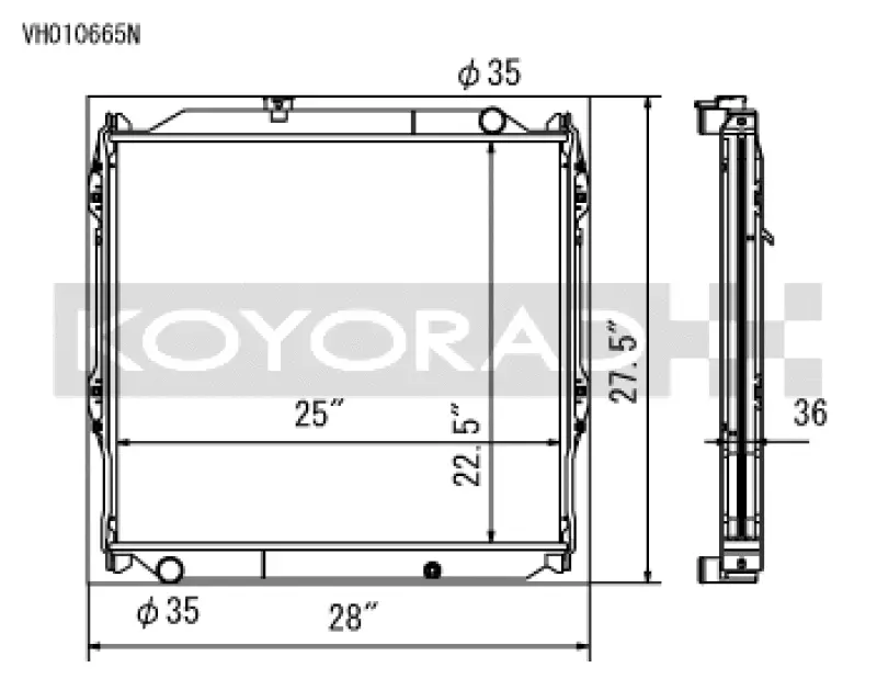 Koyo 96-02 Toyota 4Runner 2.7L / 3.4L W/ 5Mt Radiator (Requires Cap Pn Sk-C13) 1