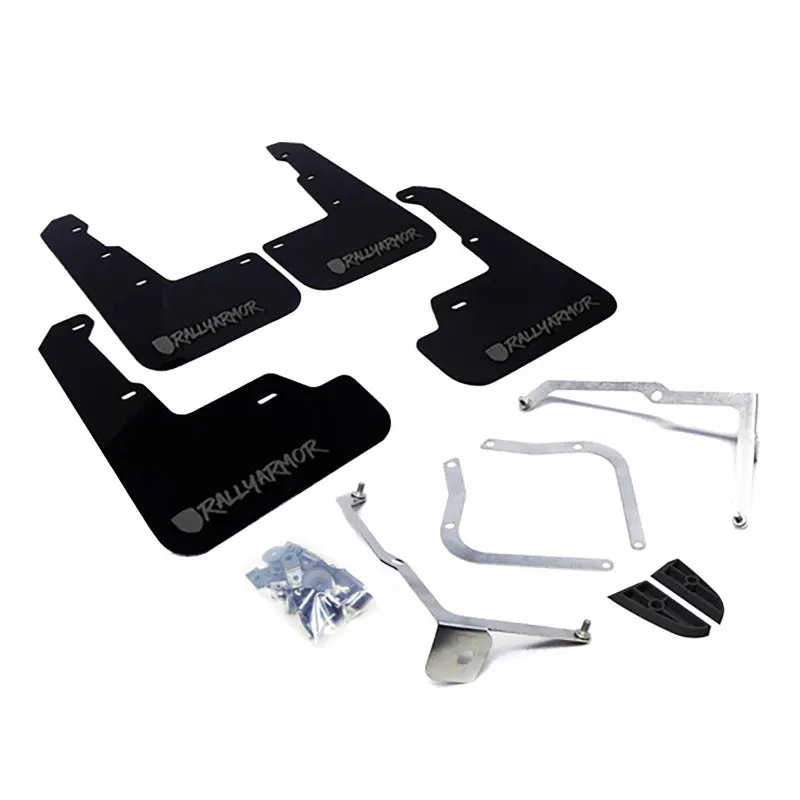 Rally Armor 15-21 Subaru Wrx/Sti Black Mud Flap Grey Altered Font Logo 2