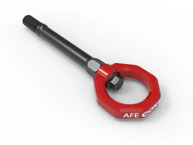 Afe Control Front Tow Hook Red 1