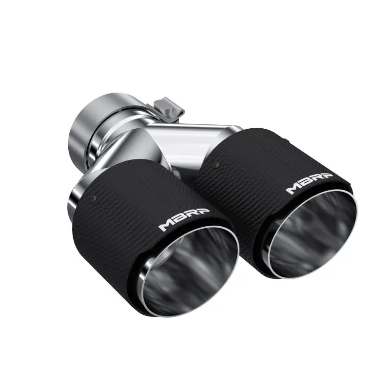 Mbrp 3In Id / Dual 4In Od Out Staggered L 9.37In / R 9.87In Dual Wall Carbon Fiber Univ Exhaust Tip 2
