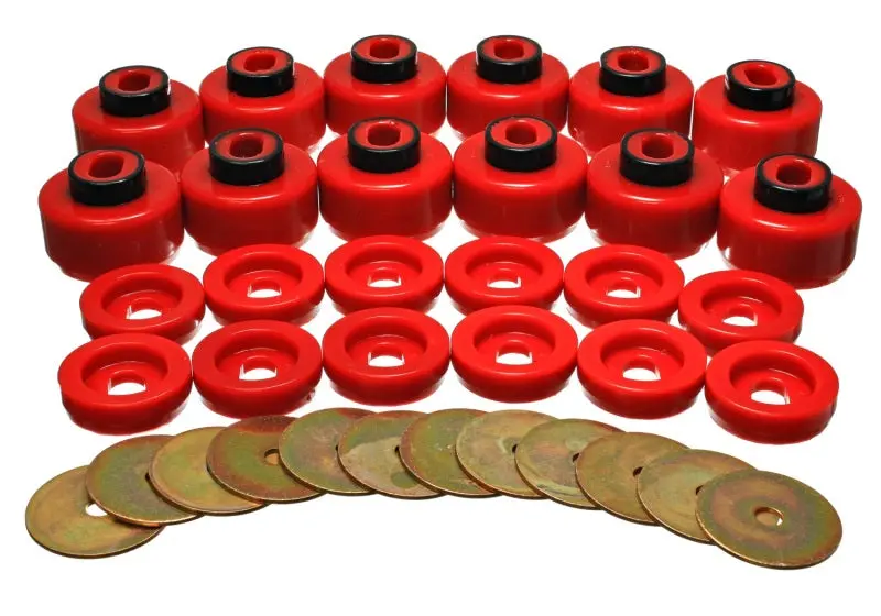 Energy Suspension Body Mount Set - Red 1