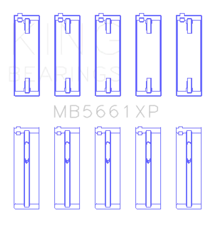King Audi/Volkswagen Adz/Awt/Apk/Bhp/Bpy/Aks 1.6/1.8/2.0L Crankshaft Main Bearing Set 2