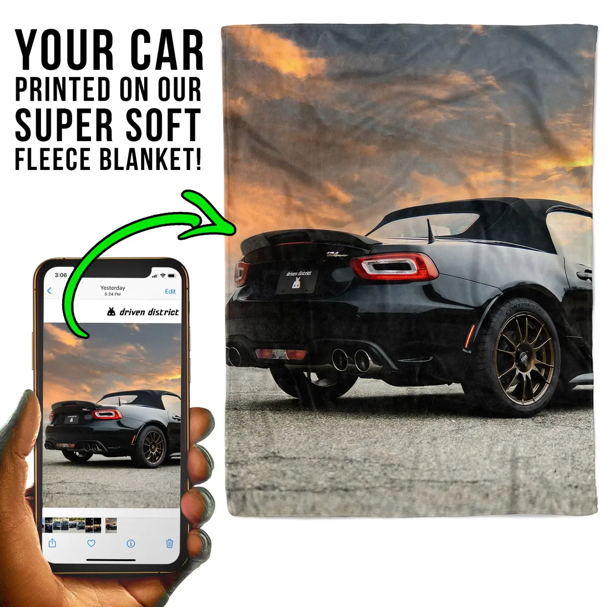 Custom Car Blanket - Upload Your Photo! 1