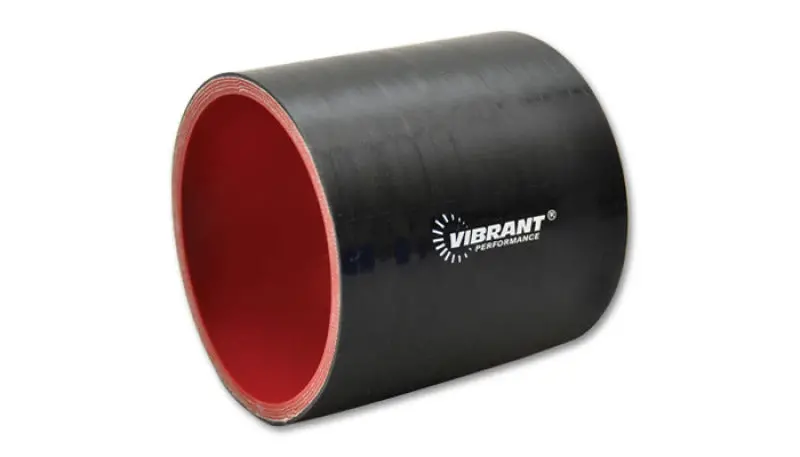 Vibrant Silicone Straight Hose Coupler 3.125In Id X 3.00In Long - Gloss Black 2