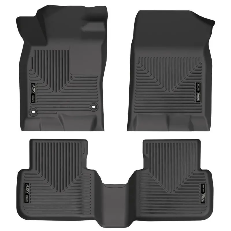 Husky Liners 2022 Honda Civic Weatherbeater Front & 2Nd Seat Floor Liners (Black) 1