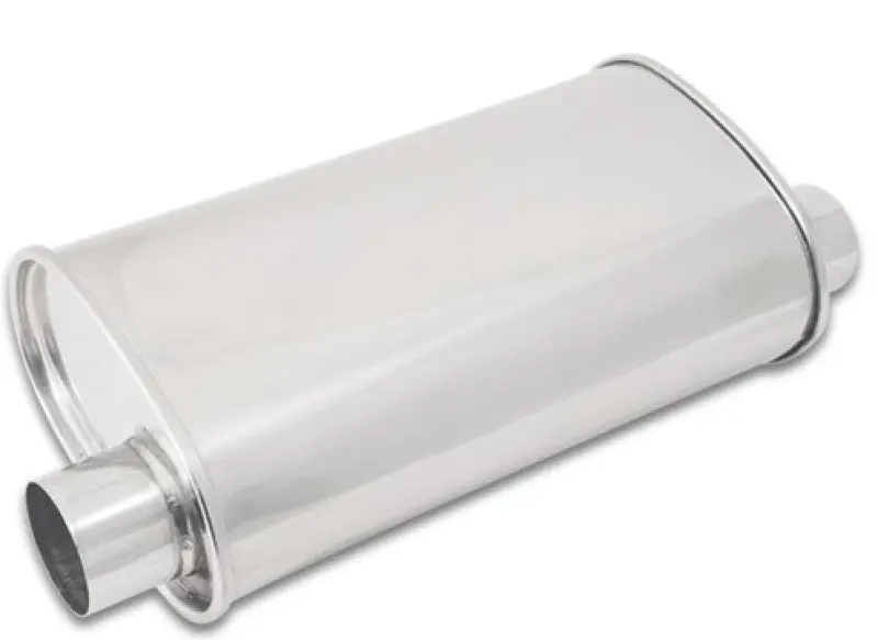 Vibrant Streetpower Oval Muffler 5In X 9In X 15In - 2.5In Inlet/Outlet (Offset-Offset Same Side) 2