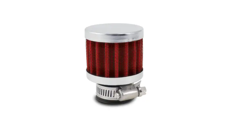 Vibrant Crankcase Breather Filter W/ Chrome Cap 1.25In 32Mm Inlet Id 2